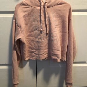 Pink ardenes cropped hoodie.